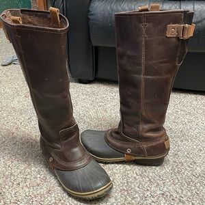Sorel Slim Pack Leather Waterproof Equestrian Boot size 9